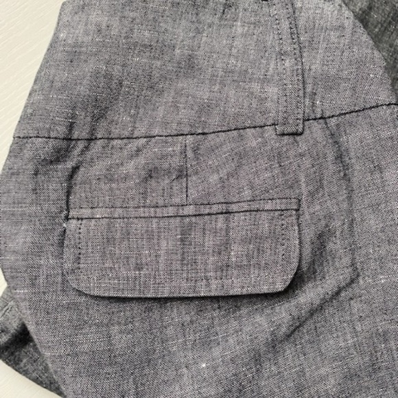 Ann Taylor Signature Linen Blend Wide Leg Grey Trousers NWOT Size 4 - Picture 3 of 13